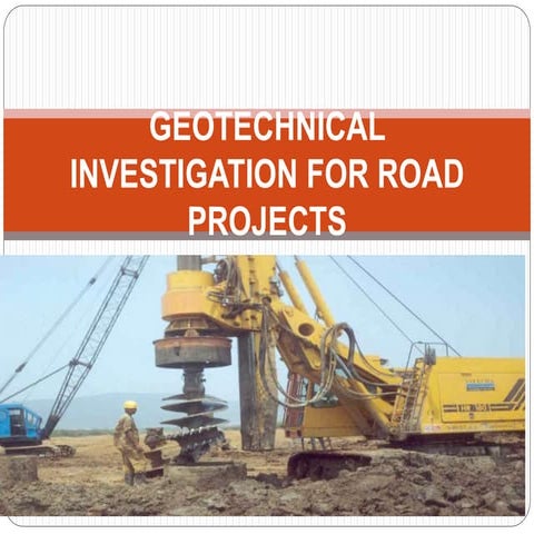 Geotechnical investigation for road work