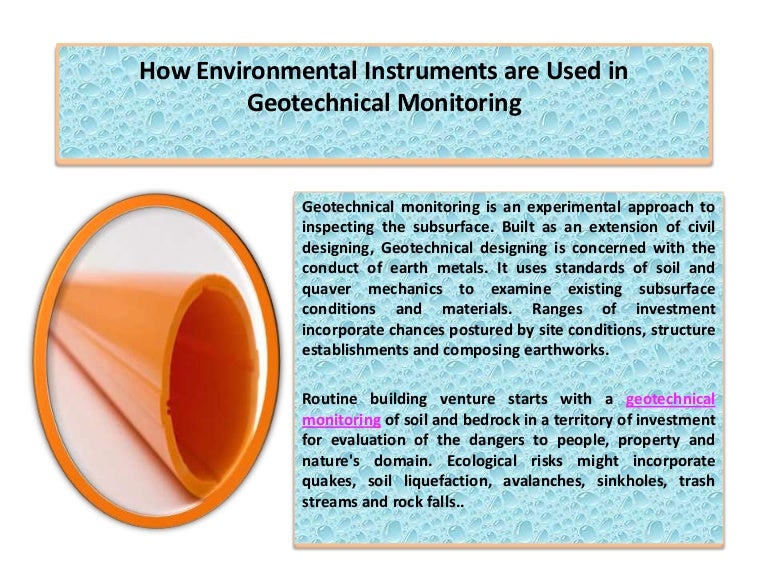 How Environmental Instruments are Used in Geotechnical Monitoring