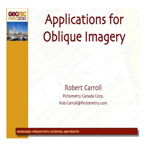 Applications for Oblique Aerial Imagery | PDF