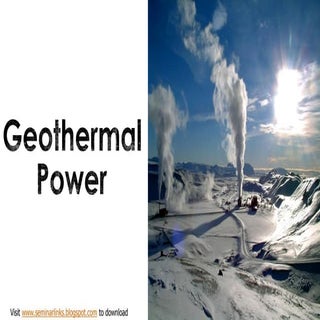Geothermal Power