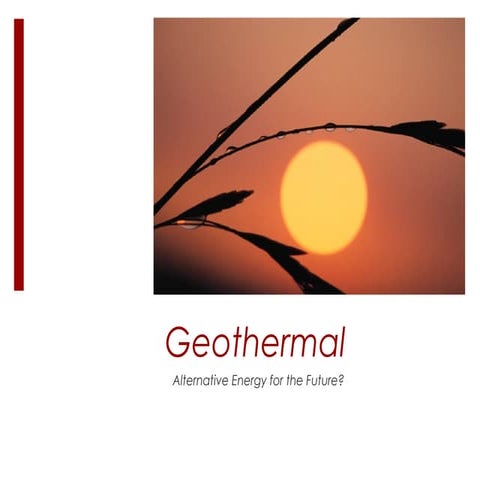 Geothermal energy | PPTX