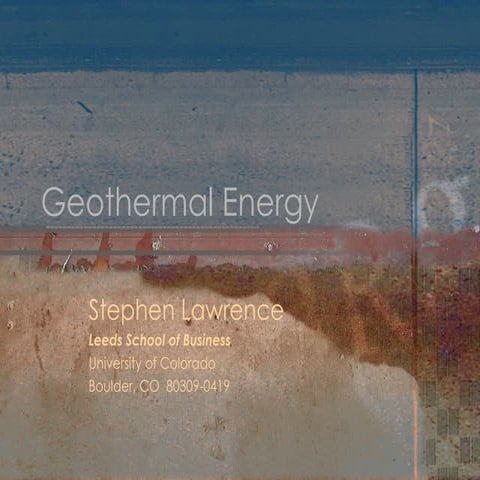 Geothermal Energy