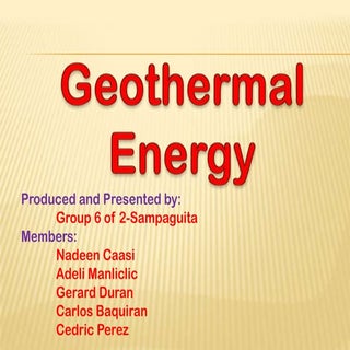 Geothermal energy