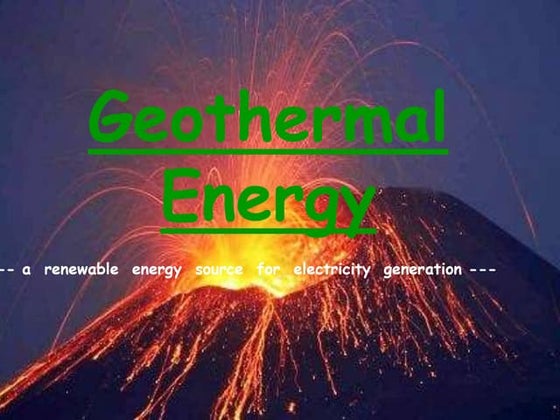 Geothermal energy presentation | PPT | Power and Energy Industry ...