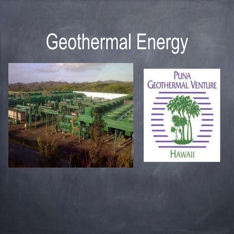 Geothermal energy