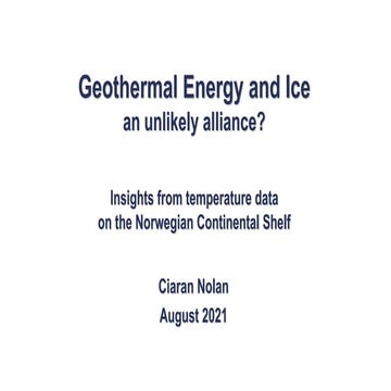 Geothermal energy and ice and unlikely alliance?