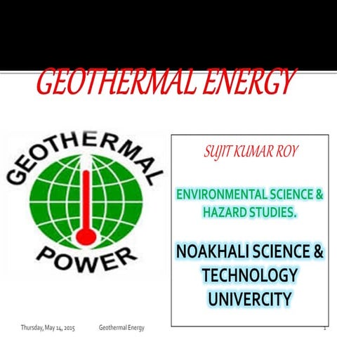 Geothermalenergy by sujit