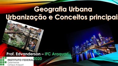 Geografia urbana 2020 Urbanização