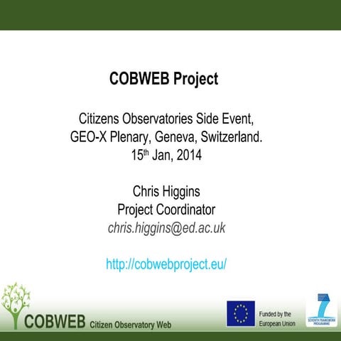 COBWEB Project: Citizens Observatories Side Event