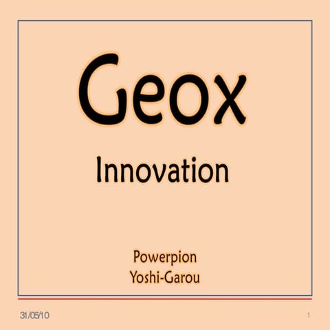 Innovation Case Study: Geox