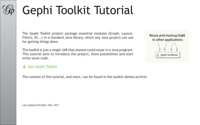 Gephi Toolkit Tutorial