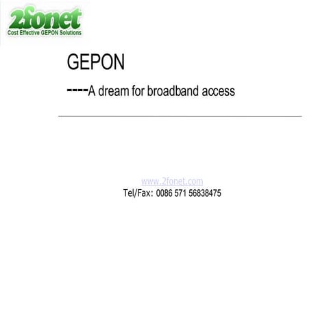 Gepon Presentation