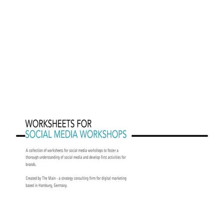 Social Media Workshop Templates