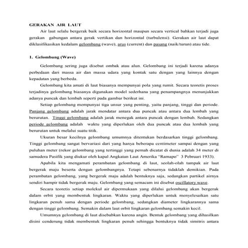 Gerakan  air__laut