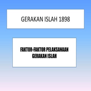 faktor-faktor perlaksanaan Gerakan ...