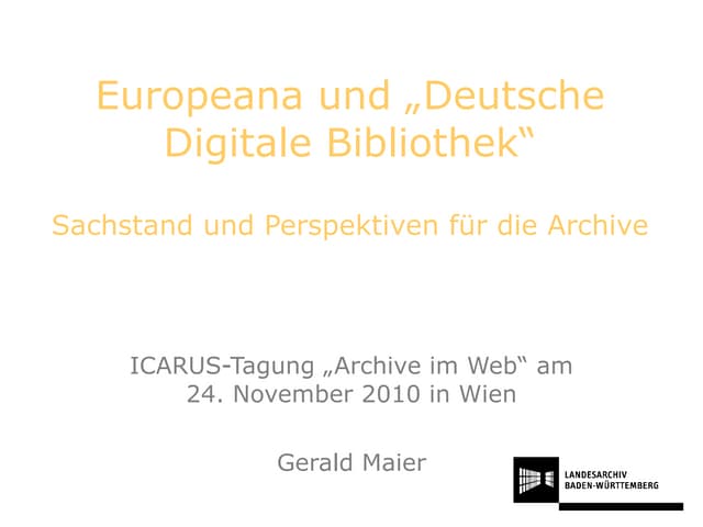 Europeana und Deutsche Digitale Bibliothek
