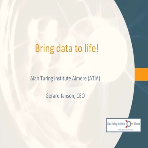 Gerard Jansen (CEO Alan Turing Institute) - Alan Turing Institute: brengt dat...