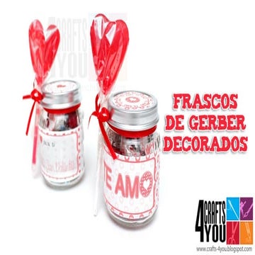 Gerber decorado (regalo fácil y rápido 14 de febrero - San Valentín)