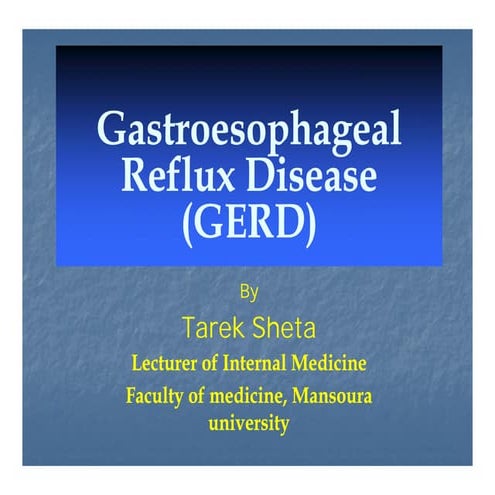 Gastroesophageal reflux disease | PDF