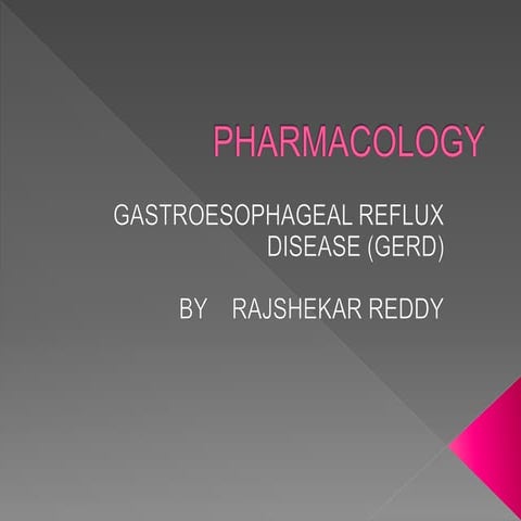 Gastroesophageal reflux disease | PPTX