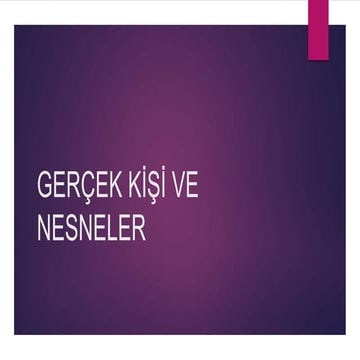 Gerçek ki̇şi̇-ve-nesneler