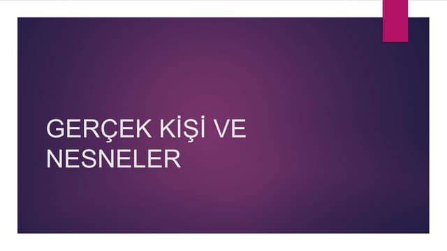 Gerçek ki̇şi̇-ve-nesneler