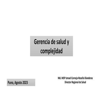 Gerencia Complejidad y su importancia ppt