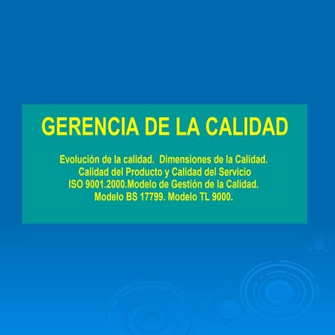 Gerencia de la Calidad