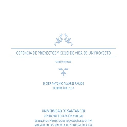 Gerencia de  y ciclo de vida de un proyecto