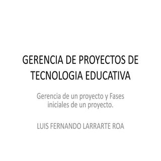 Gerencia de proyectos de tecnologia...