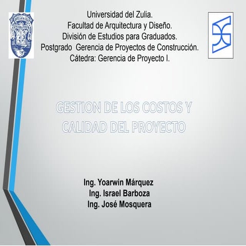 Gestión de Costos del Proyecto | PPTX