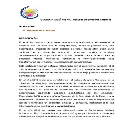 Gerencia de sí mismo 