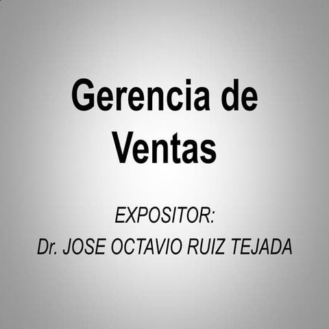 Gerencia de ventas