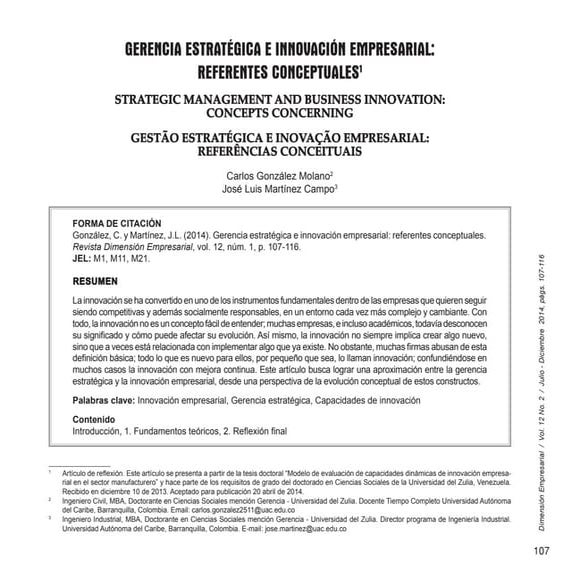 Innovacion clave para la competitividad empresarial | PDF