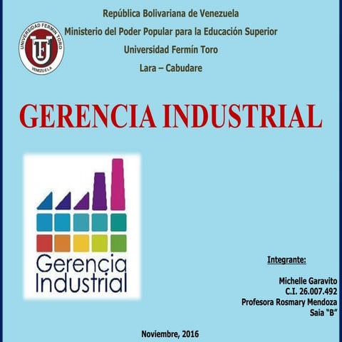 Gerencia industrial michell garavito