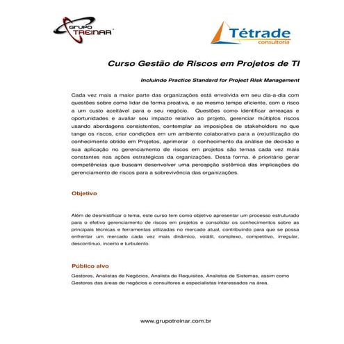Gerenciamento de Projetos de TI em Sao Paulo | PDF