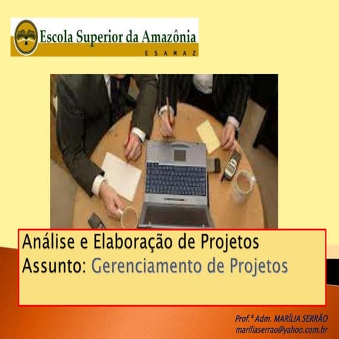 Gerenciamento de projetos 