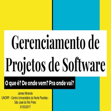 Gerenciamento de projetos de software