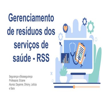 gerenciamento dos residuos dos serviços de saude | PPTX