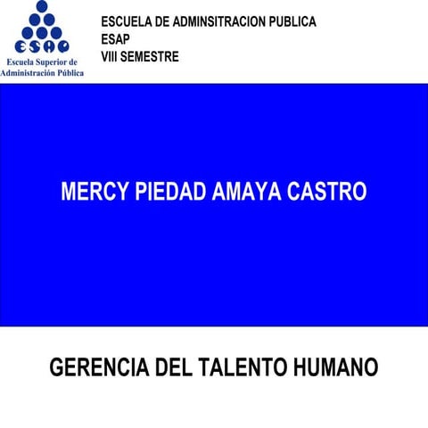 Gerencia talento humano