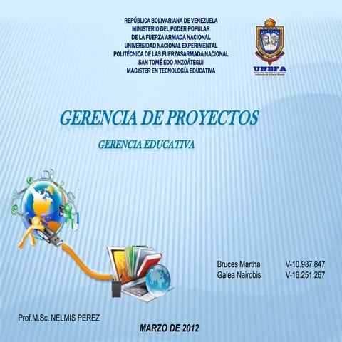 Gerencia de Proyectos Educativos