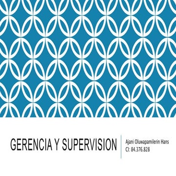 Gerencia y supervision
