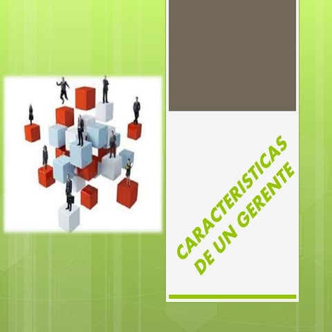 CARACTERÍSTICAS DE UN GERENTE