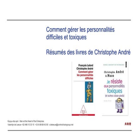 Gérer les personnalités difficiles