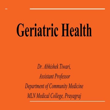 Geriatric health