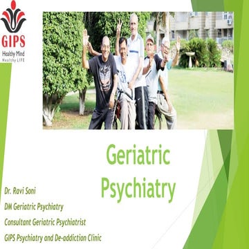 Geriatric psychiatry
