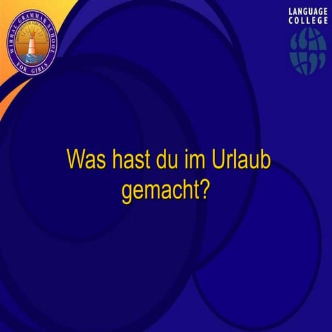 Ger Ks3 Holiday Perfect Tense Jw