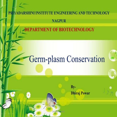 Germ plasm conservation
