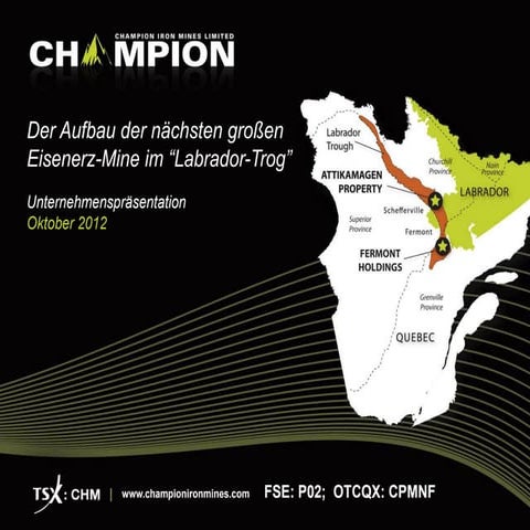 German champion iron mines nov 1, 2012 tsx