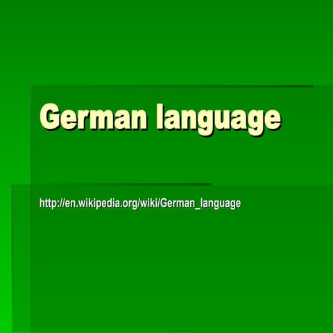 German language | PPTX